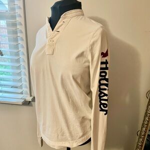 Hollister Cream Long Sleeve Henley